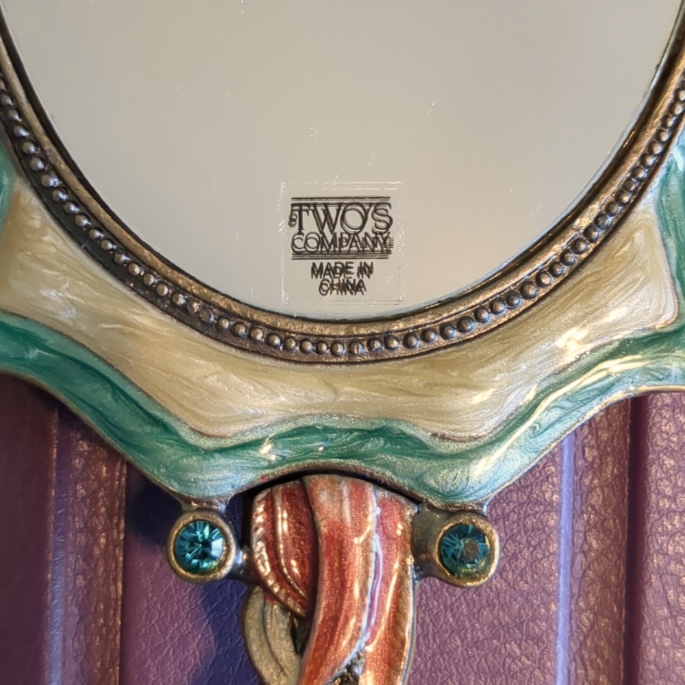 Two's Company Mandalay Austrian Crystal Hand Held Mirror - Picture 4 of 4